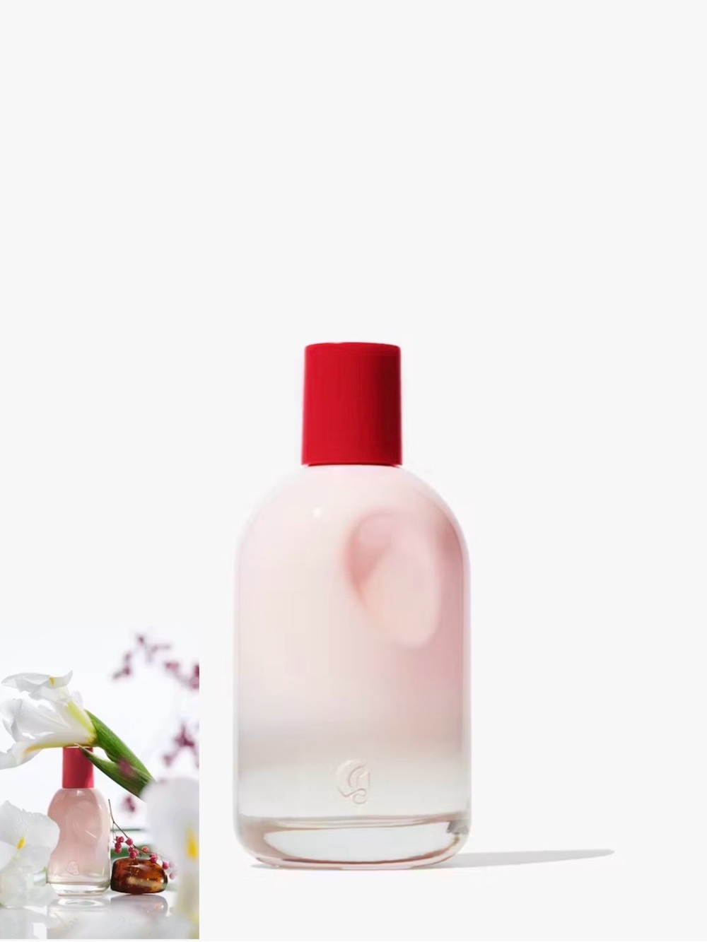 Glossier White Bottle with Red Band - 50ml new.